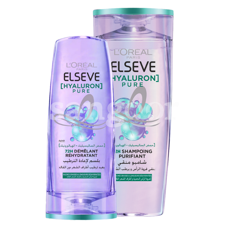 ELSEVE PACK HYALURON PURE SHAMPOING 400ML+APRES SHAMPOING 200ML ELSEVE-PACK-HYALURON-PURE-SHAMPOING-400MLAPRES-SHAMPOING-200ML.png.Prix Tunisie