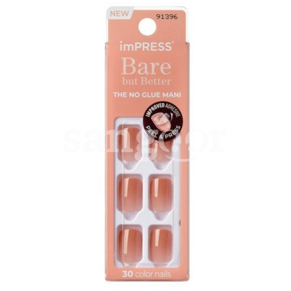 KISS-FAUX-ONGLES-IMPRESS-BARE-OVAL-30PCS-BALANCE.png.Prix Tunisie