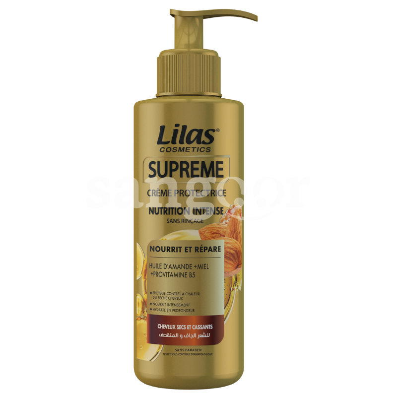 LILAS CREME SANS RINCAGE 200ML NUTRITION INTENSE AMANDE ET MIEL LILAS-CREME-SANS-RINCAGE-200ML-NUTRITION-INTENSE-AMANDE-ET-MIEL.png.Prix Tunisie