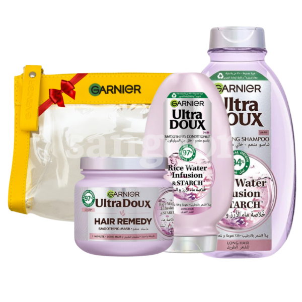 PACK-ULTRA-DOUX-RICE-WATER-SHAMPOING-400MLAPRES-SHAMPOING-200ML-MASQUE-340ML-TROUSSE-GARNIER-GRATUIT.png Prix Tunisie
