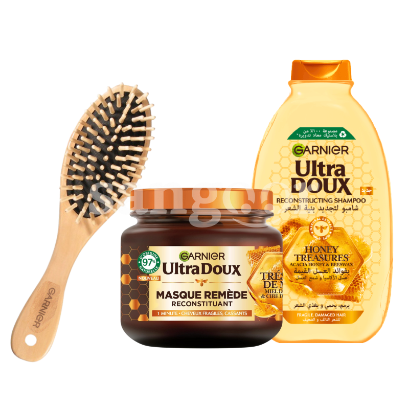 ULTRA DOUX COFFRET TRESOR MIEL SHAMPOING +MASQUE +BROSSE OFFERTE ULTRA-DOUX-COFFRET-TRESOR-MIEL-SHAMPOING-MASQUE-BROSSE-OFFERTE.png.Prix Tunisie