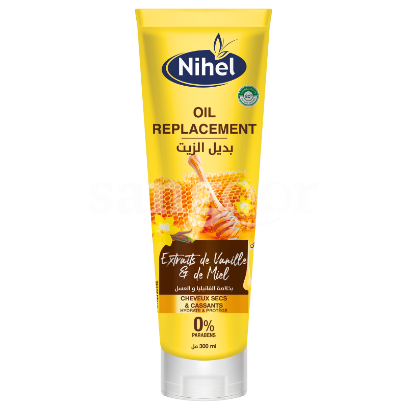 NIHEL OIL REPLACEMENT 300ML VANILLE MIEL NIHEL-OIL-REPLACEMENT-300ML-VANILLE-MIEL.png.Prix Tunisie