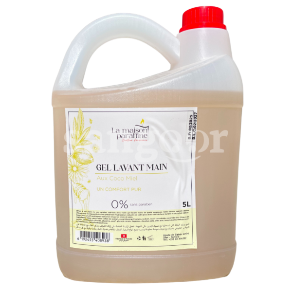 LA-MAISON-PARAFFINE-SAVON-LIQUIDE-5L-COCO-MIEL.png.Prix Tunisie