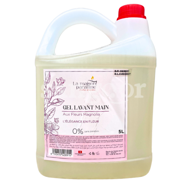 LA-MAISON-PARAFFINE-SAVON-LIQUIDE-5L-FLEURS-MAGNOLIA.png.Prix Tunisie
