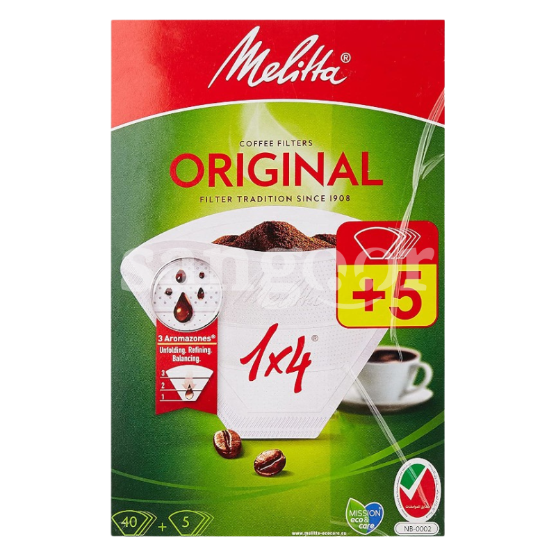 MELITTA FILTRE A CAFE CLASSIC 1X4 40PCS +5PCS MELITTA-FILTRE-A-CAFE-CLASSIC-1X4-40PCS-5PCS.png.Prix Tunisie