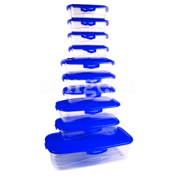 UBIK-BOITES-RECTANGULAIRES-10PCS-BLEU.png.Prix Tunisie