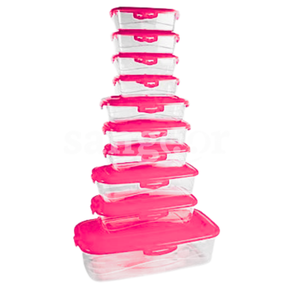 UBIK-BOITES-RECTANGULAIRES-10PCS-ROSE.png.Prix Tunisie