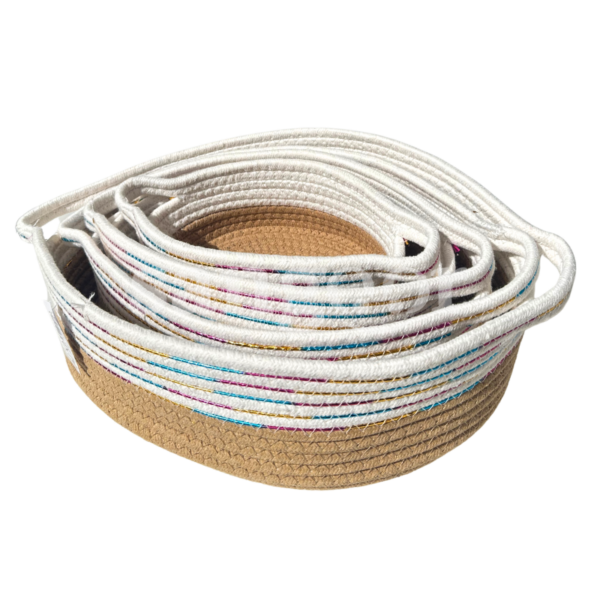 CORBEILLE-OVAL-BLANC-MULTI-COULEUR-4PCS.png.Prix Tunisie