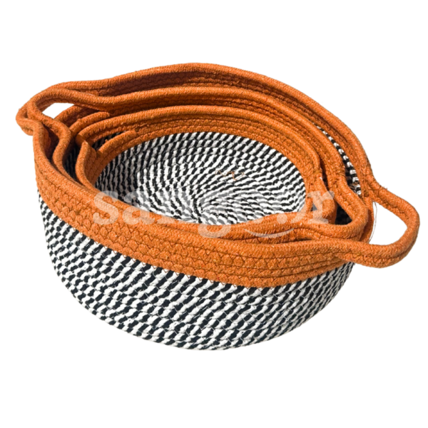 CORBEILLE-OVAL-ORANGE-NOIR-3PCS.png.Prix Tunisie