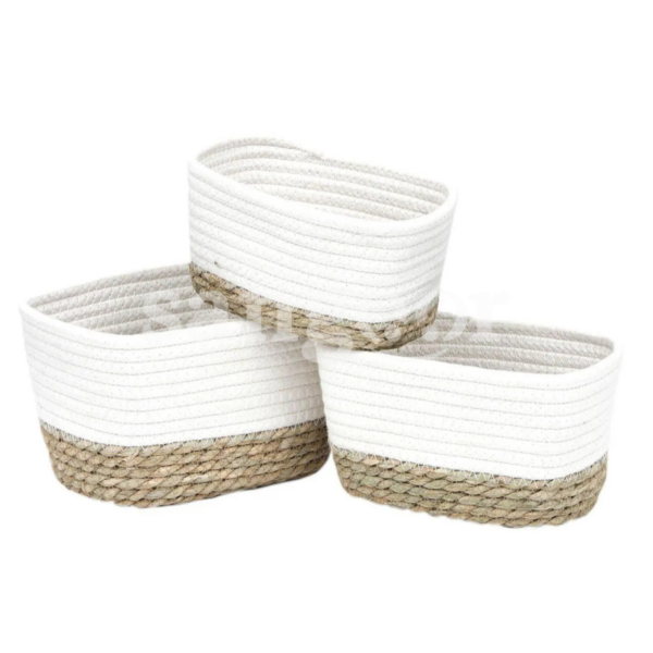 CORBEILLE-OVALE-BLANC-MARRON-3PCS.png.Prix Tunisie