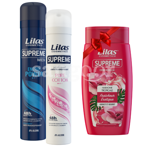 LILAS-DEODORANT-BODY-SPRAY-200ML-SUPREME-LOT-DE-2-GEL-DOUCHE-250ML-SUPREME-GRATUIT.png.Prix Tunisie