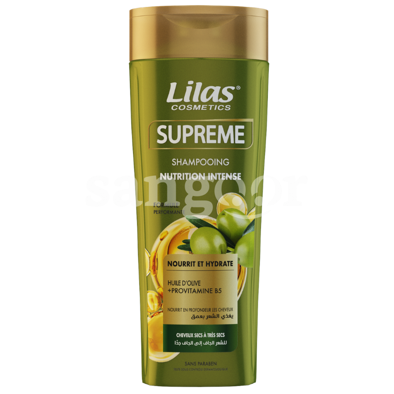 LILAS SHAMPOING 400ML SUPREME NUTRITION INTENSE OLIVE LILAS-SHAMPOING-400ML-SUPREME-NUTRITION-INTENSE-OLIVE.png.Prix Tunisie