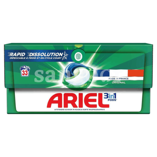 ARIEL-CAPSULES-33-LAVAGES-3IN1-ORIGINAL.png.Prix Tunisie