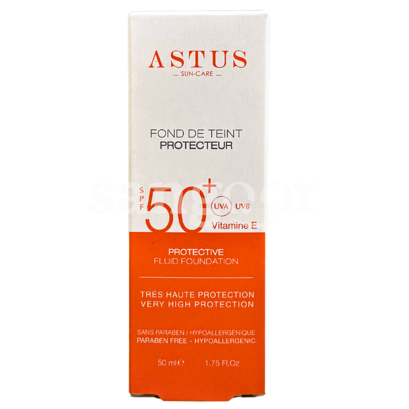 ASTUS ECRAN SOLAIRE TEINTE SPF50+ 50ML N03 BEIGE DORE ASTUS-ECRAN-SOLAIRE-TEINTE-SPF50-50ML-N03-BEIGE-DORE.png.Prix Tunisie