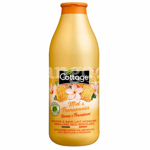 COTTAGE-GEL-DOUCHE-750ML-LAIT-HYDRATANT-MIEL-FRANGIPANIER.png.Prix Tunisie