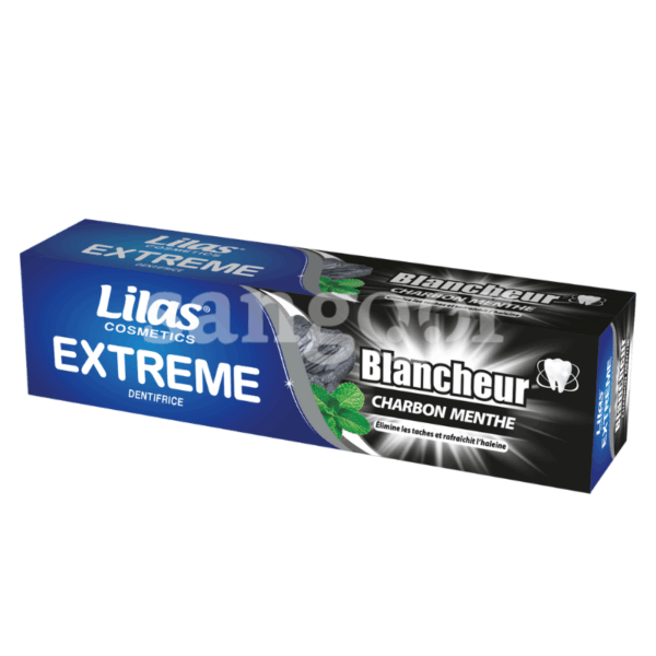 LILAS-DENTIFRICE-120ML-EXTREME-BLANCHEUR-CHARBON-MENTHE.png.Prix Tunisie