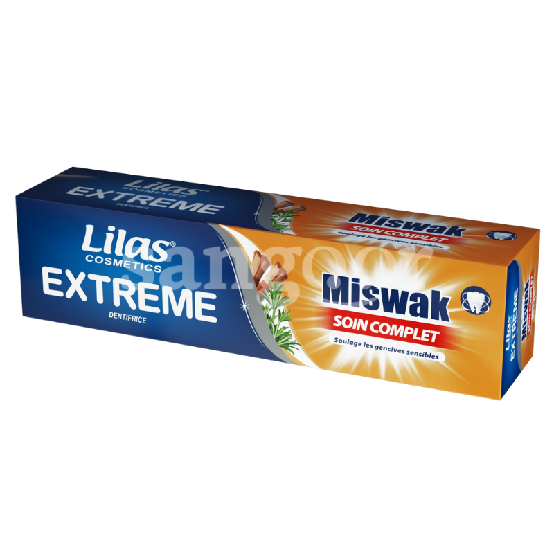 LILAS DENTIFRICE 120ML EXTREME SOIN COMPLET MISWAK LILAS-DENTIFRICE-120ML-EXTREME-SOIN-COMPLET-MISWAK.png.Prix Tunisie