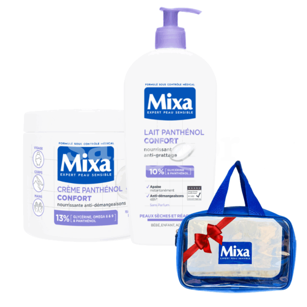 PACK-MIXA-CREME-400ML-LAIT-DE-CORPS-250ML-TROUSSE-OFFERTE.png.Prix Tunisie
