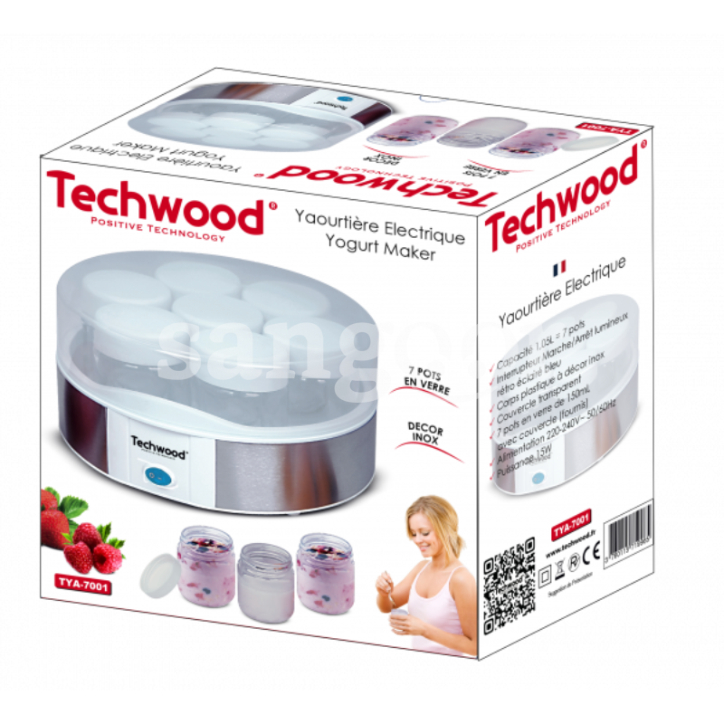 TECHWOOD YAOURTIERE ELECTRIQUE TYA-7001 TECHWOOD-YAOURTIERE-ELECTRIQUE-TYA-7001.png.Prix Tunisie