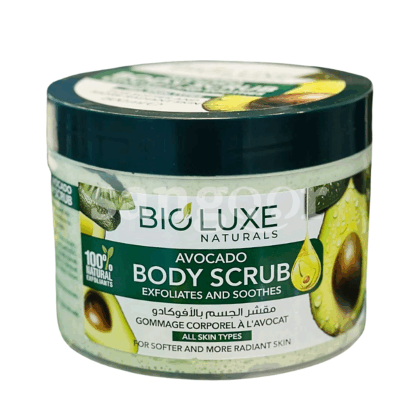 BIO-LUXE-GOMMAGE-CORPOREL-500ML-AVOCAT.png.Prix Tunisie