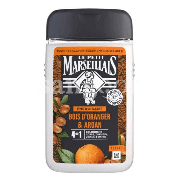 LE-PETIT-MARSEILLAIS-GEL-DOUCHE-250ML-BOIS-D-ORANGER-ARGAN.png.Prix Tunisie
