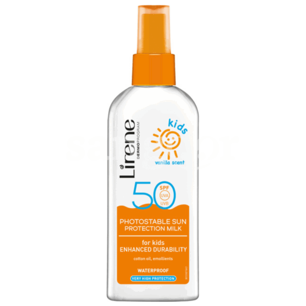 LIRENE-LAIT-SOLAIRE-KIDS-SPF50-150ML.png.Prix Tunisie