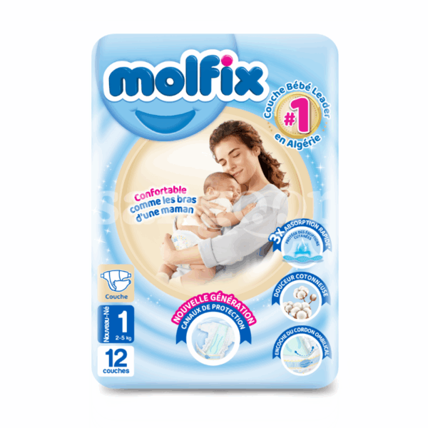 MOLFIX-COUCHE-CONFORT-TAILLE1-2-5KG-12PCS.png.Prix Tunisie