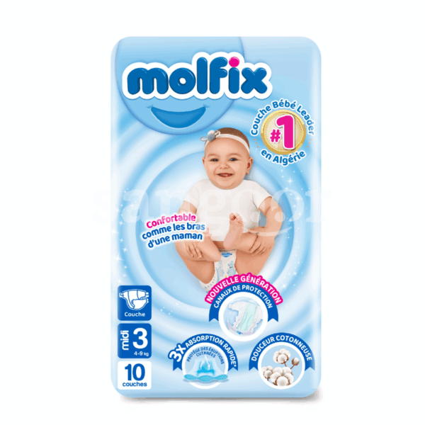 MOLFIX-COUCHE-CONFORT-TAILLE3-4-9KG-10PCS.png.Prix Tunisie