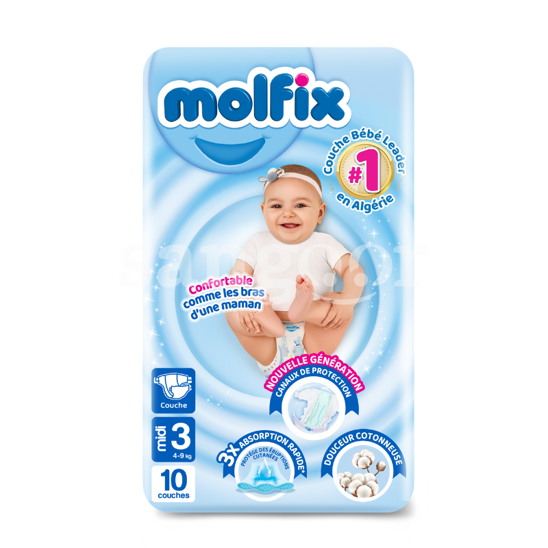 MOLFIX COUCHE CONFORT TAILLE3 (4-9)KG 10PCS MOLFIX-COUCHE-CONFORT-TAILLE3-4-9KG-10PCS.png.Prix Tunisie