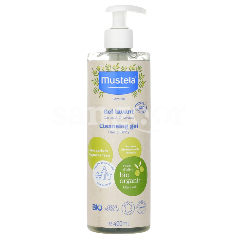 MUSTELA GEL LAVANT DOUX BEBE 400ML OLIVE MUSTELA-GEL-LAVANT-DOUX-BEBE-400ML-OLIVE.png.Prix Tunisie
