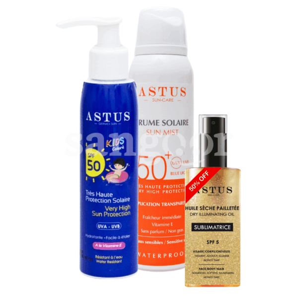 PACK-ASTUS-BRUME-SOLAIRE-150ML-LOTION-SOLAIRE-ADULTE-200ML-MOITIE-PRIX-HUILE-PAILLETE.png.Prix Tunisie