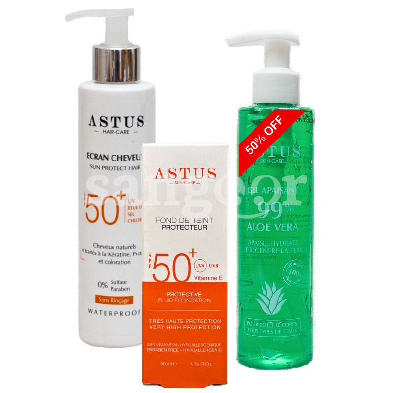PACK ASTUS ECRAN CHEVEUX +ECRAN VISAGE TEINTE +MOITIE PRIX SUR GEL ALOE VERA 200ML PACK-ASTUS-ECRAN-CHEVEUX-ECRAN-VISAGE-TEINTE-MOITIE-PRIX-SUR-GEL-ALOE-VERA-200ML.png.Prix Tunisie