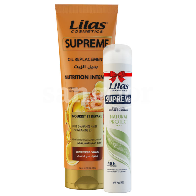 PACK LILAS OIL REPLACEMENT 300ML SUPREME +DEODORANT 200ML SUPREME FEMME OU HOMME GRATUIT PACK-LILAS-OIL-REPLACEMENT-300ML-SUPREME-DEODORANT-200ML-SUPREME-FEMME-OU-HOMME-GRATUIT.png.Prix Tunisie