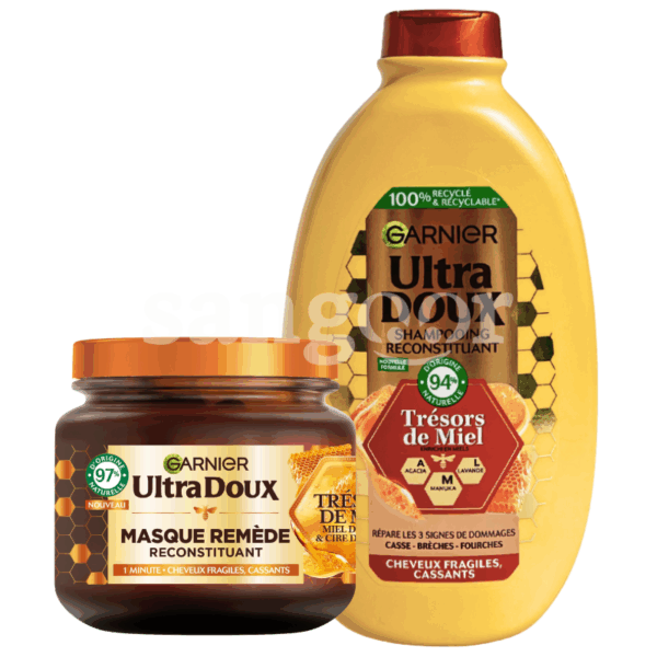 PACK-ULTRA-DOUX-SHAMPOING-TRESOR-MIEL-600ML-MASQUE-340ML.png.Prix Tunisie