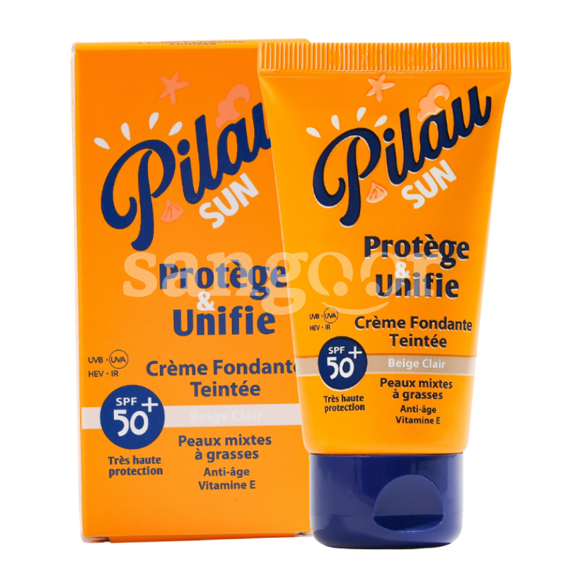 PILAU ECRAN VISAGE TEINTE SPF50+ 50ML BEIGE CLAIR PILAU-ECRAN-VISAGE-TEINTE-SPF50-50ML-BEIGE-CLAIR.png.Prix Tunisie