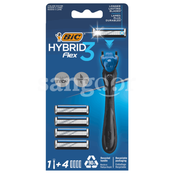 BIC-RASOIR-FLEX3-HYBRIDE-4RECHARGES.png Prix Tunisie