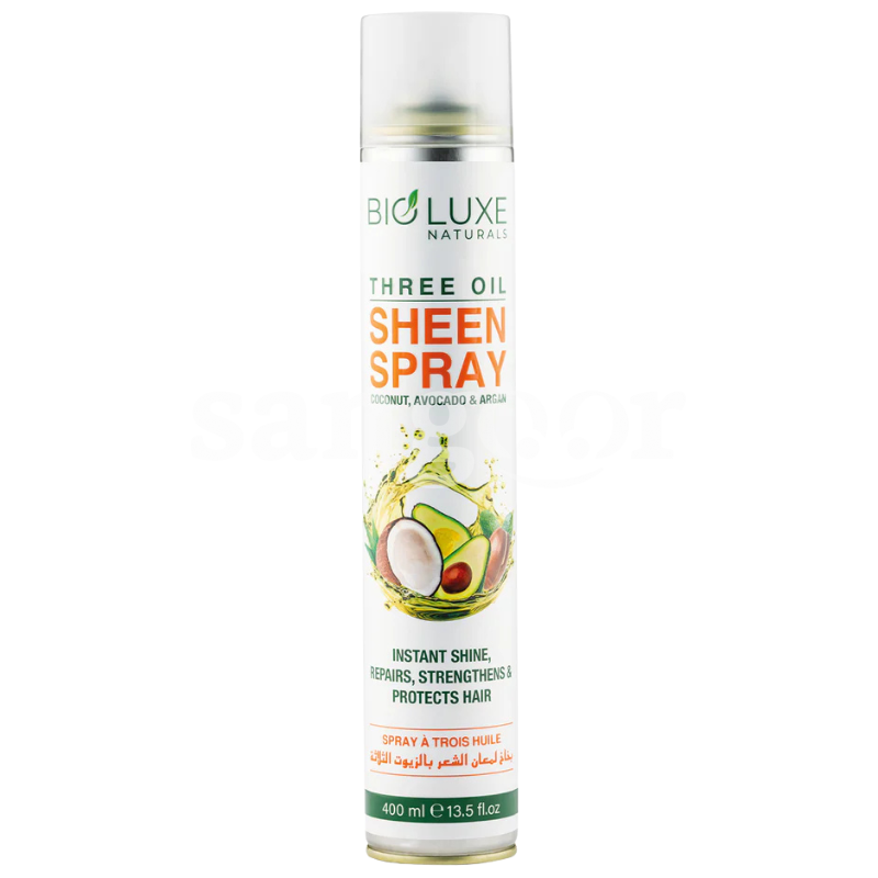BIO LUXE SPRAY A 3 HUILES 400ML COCONUT AVOCAT ARGAN BIO-LUXE-SPRAY-A-3-HUILES-400ML-COCONUT-AVOCAT-ARGAN-1.png.Prix Tunisie