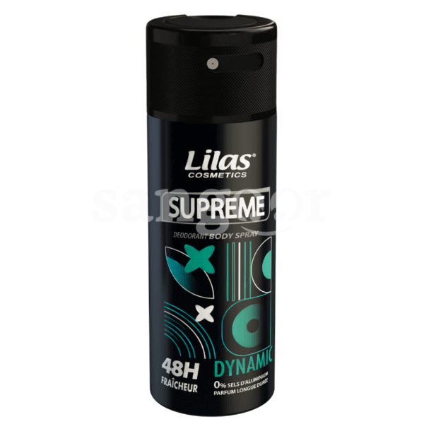 LILAS-DEODORANT-BODY-SPRAY-150ML-SUPREME-DYNAMIC.png.Prix Tunisie