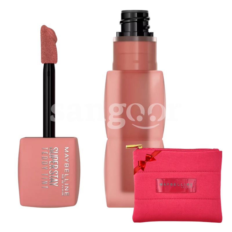 MAYBELLINE GLOSS SUPERSTAY TEDDY TINT N10 CURRENT MOOD +TROUSSE GRATUITE MAYBELLINE-GLOSS-SUPERSTAY-TEDDY-TINT-N10-CURRENT-MOOD-TROUSSE-GRATUITE.png.Prix Tunisie
