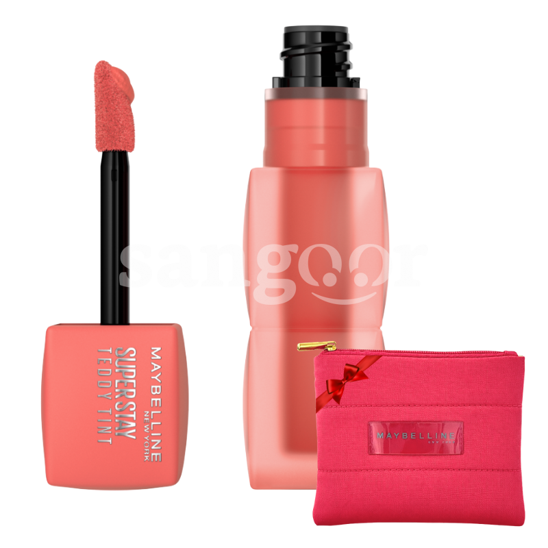 MAYBELLINE GLOSS SUPERSTAY TEDDY TINT N25 BABY TEE +TROUSSE GRATUITE MAYBELLINE-GLOSS-SUPERSTAY-TEDDY-TINT-N25-BABY-TEE-TROUSSE-GRATUITE.png.Prix Tunisie