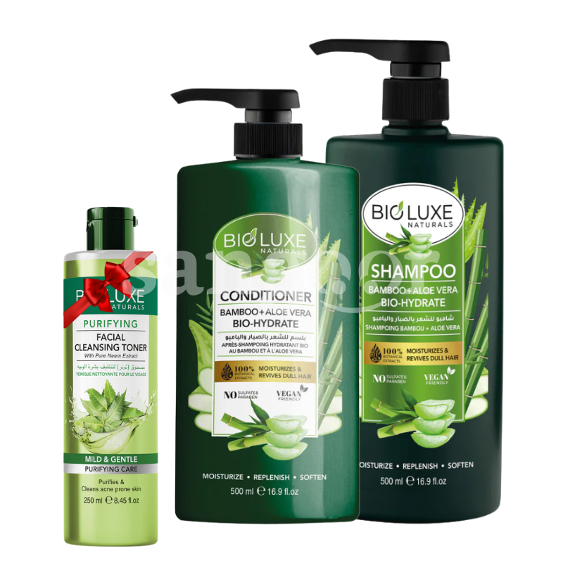 PACK BIO LUXE SHAMPOING 500ML +APRES SHAMPOING 500ML ALOE VERA +TONIQUE VISAGE 250ML GRATUIT PACK-BIO-LUXE-SHAMPOING-500ML-APRES-SHAMPOING-500ML-ALOE-VERA-TONIQUE-VISAGE-250ML-GRATUIT.png.Prix Tunisie