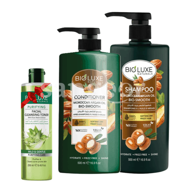 PACK-BIO-LUXE-SHAMPOING-500ML-APRES-SHAMPOING-500ML-ARGAN-TONIQUE-VISAGE-250ML-GRATUIT.png.Prix Tunisie