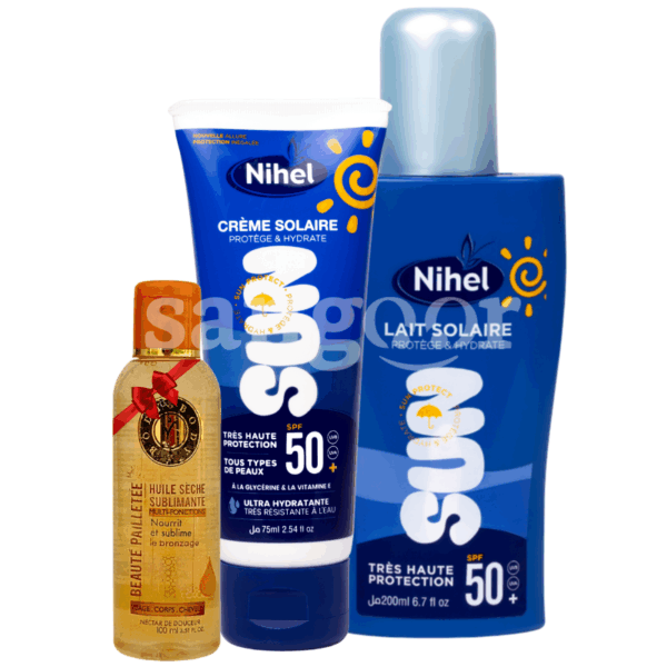 PACK-NIHEL-SPRAY-ADULTE-200ML-ECRAN-INVISIBLE-75ML-BB-HUILE-SECHE-100ML-GRATUIT.png.Prix Tunisie