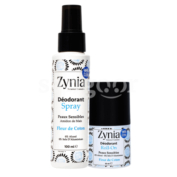 PACK-ZYNIA-DEODORANT-SPRAY-100ML-ROLL-ON-50ML-FLEUR-DE-COTON.png.Prix Tunisie