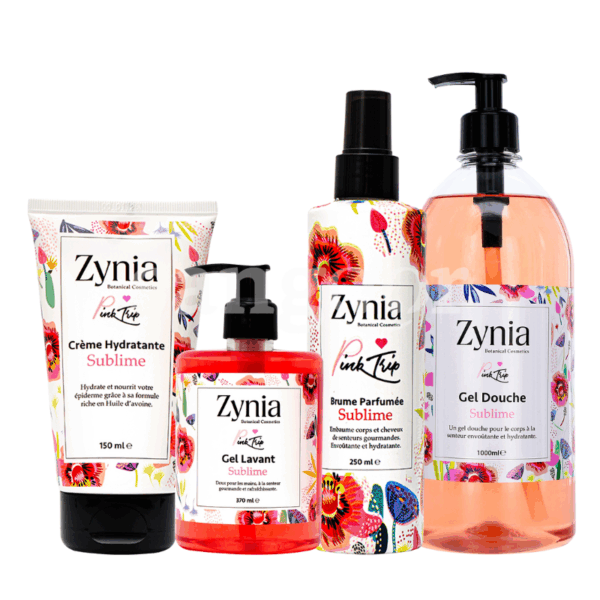 PACK-ZYNIA-GEL-DOUCHE-1L-BRUME-250ML-SAVON-LIQUIDE-370ML-CREME-HYDRATANTE-150ML-PINK-TRIP.png.Prix Tunisie