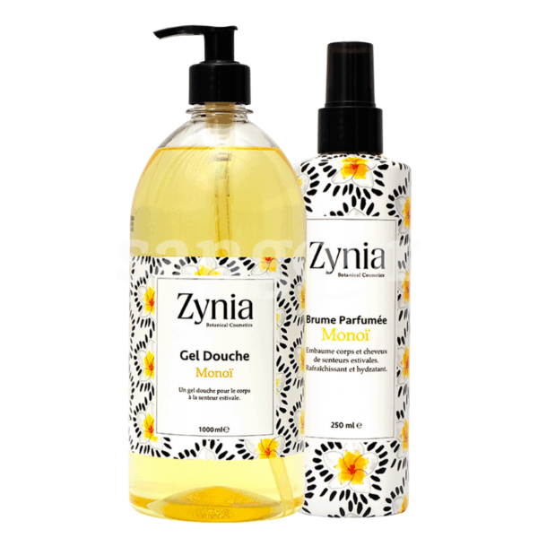 PACK-ZYNIA-GEL-DOUCHE-1L-BRUME-PARFUMEE-250ML-MONOI.png.Prix Tunisie