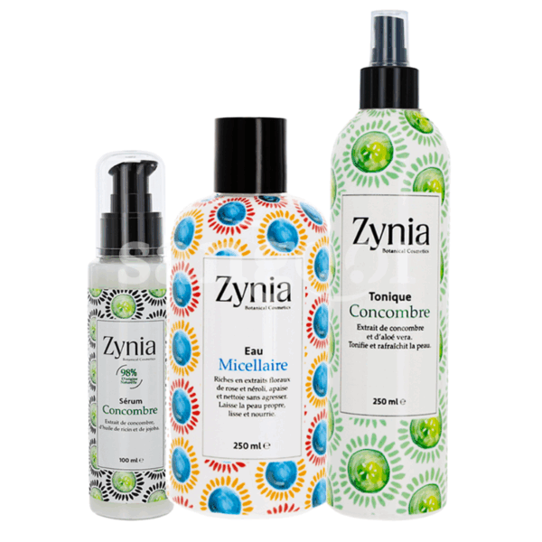 PACK-ZYNIA-TONIQUE-250ML-SERUM-100ML-CONCOMBRE-EAU-MICELLAIRE-250ML.png.Prix Tunisie