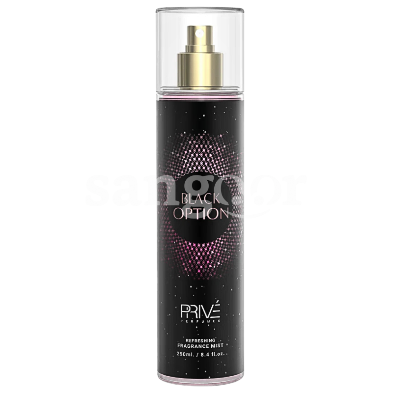 PRIVE BODY MIST 250ML BLACK OPTION PRIVE-BODY-MIST-250ML-BLACK-OPTION.png.Prix Tunisie