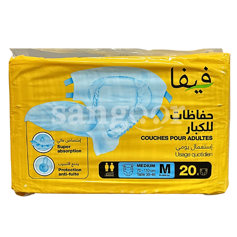 VIVA COUCHE ADULTE MEDIUM 20PCS VIVA-COUCHE-ADULTE-MEDIUM-20PCS.png Prix Tunisie