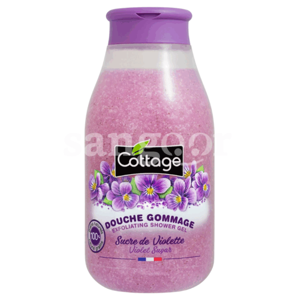 COTTAGE-GEL-DOUCHE-250ML-GOMMAGE-SUCRE-DE-VIOLETTE-1.png.Prix Tunisie